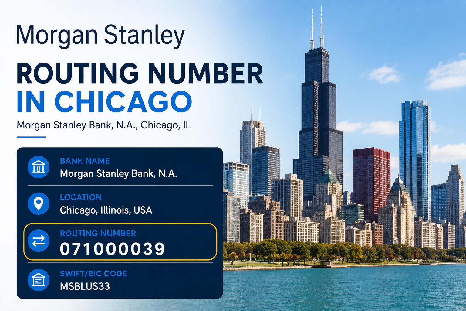 Morgan Stanley Routing Number Chicago