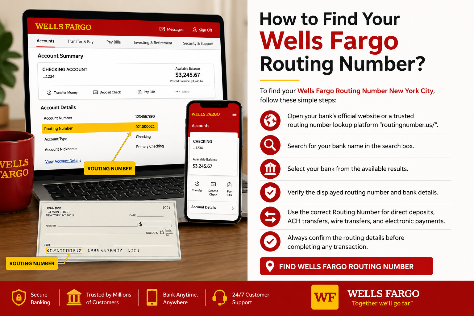 Wells Fargo Routing Number New York City