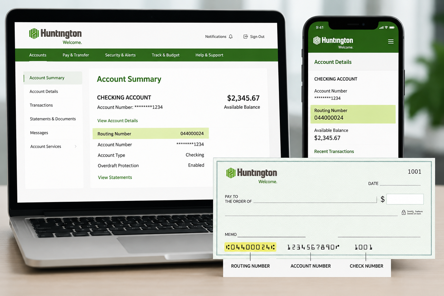 Huntington Bancshares Routing Number Pittsburgh