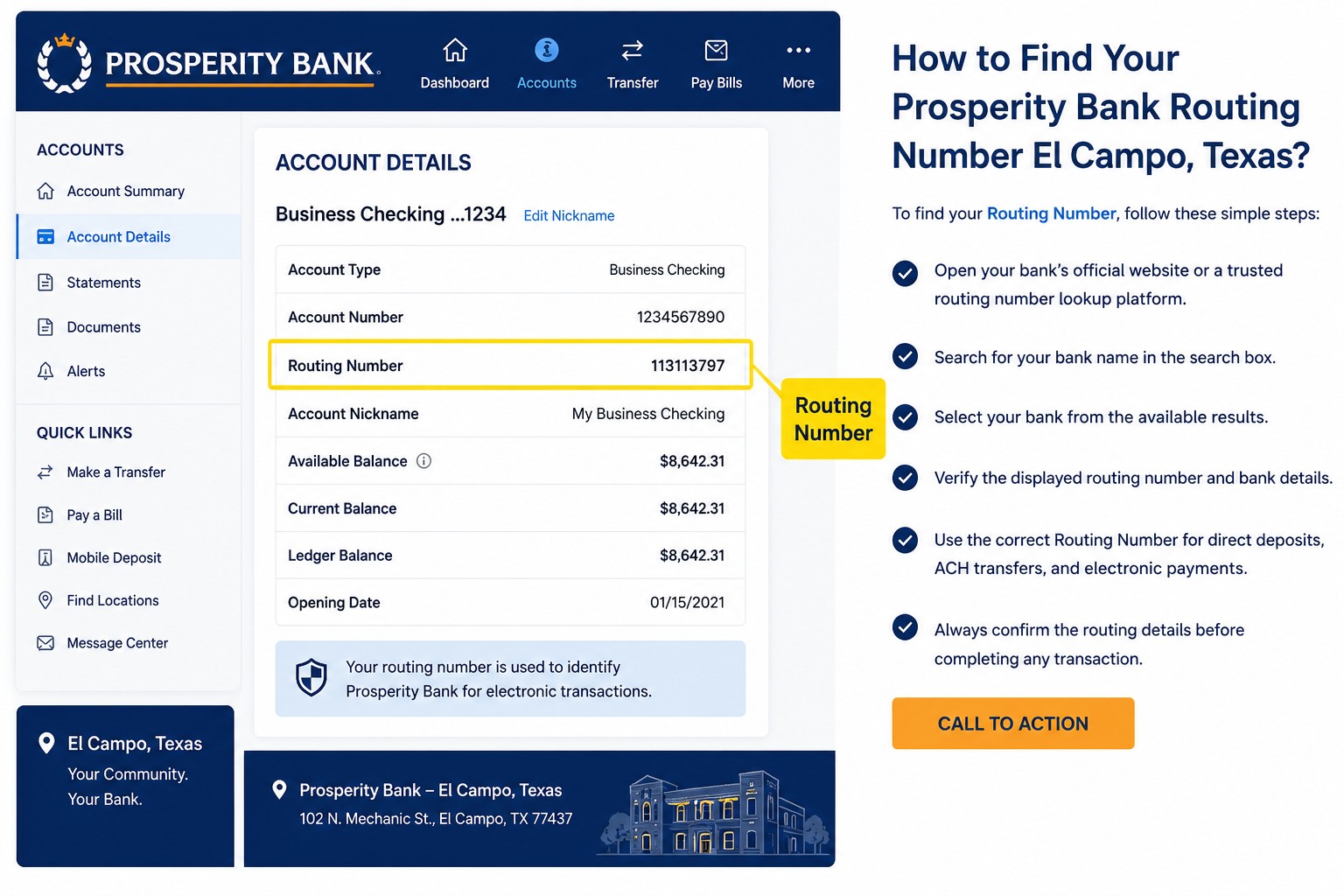 Prosperity Bank Routing Number