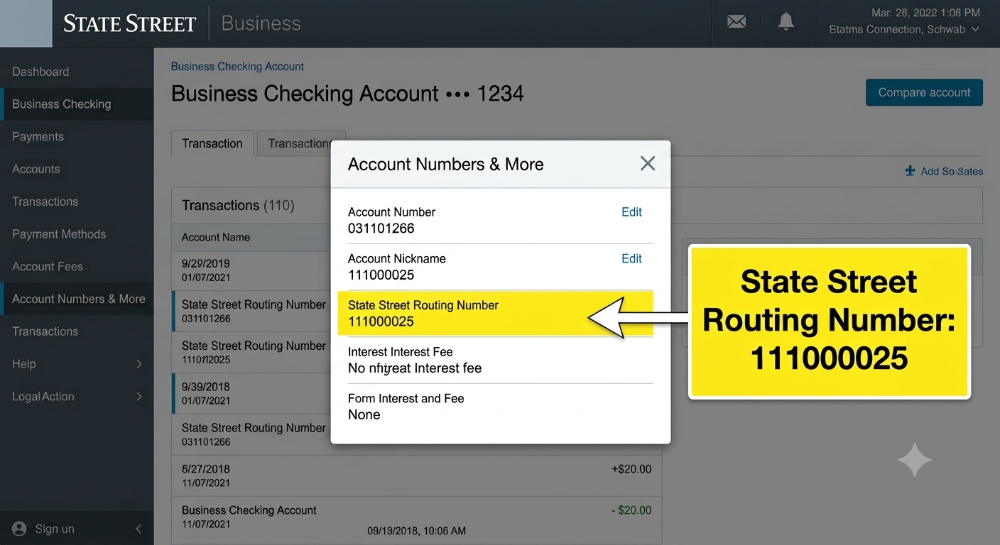 STATE STREET ROUTING NUMBER MISSOURI