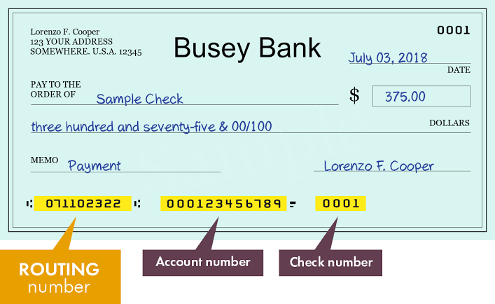 Busey Bank Routing Number